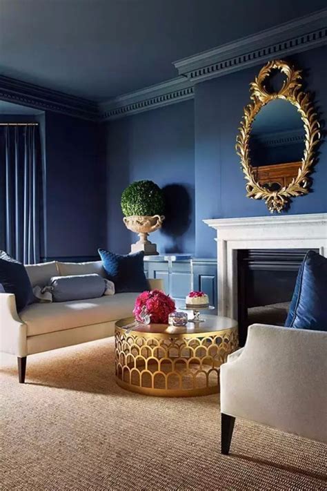 navy blue interior design.